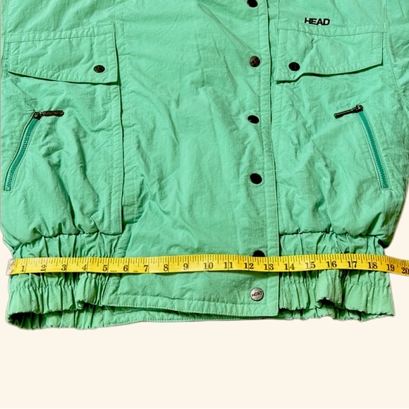 HEAD Ski Jacket Green Insulated Zip Snap Closure Pockets Winter Sports Womens - Picture 16 of 16